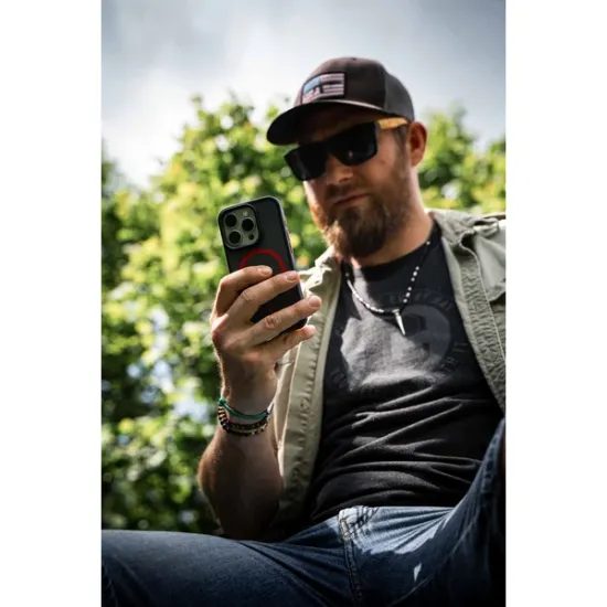 Obal / kryt na Apple iPhone 15 Pro Max černo-červený - Tactical MagForce Hyperstealth 2.0