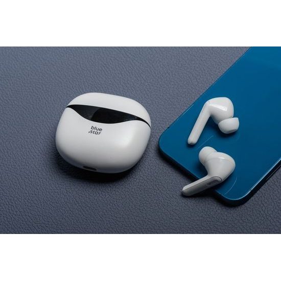 Bezdrátová sluchátka TWS model T60 bílé - Blue Star