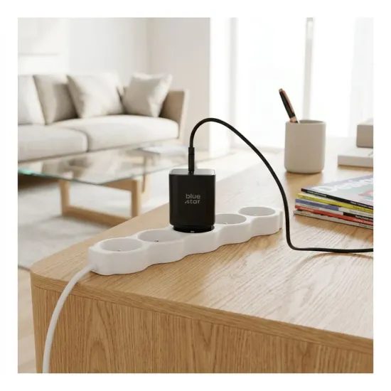 Síťová nabíječka USB C AVS 2.0 3A 60W černá - Blue Star