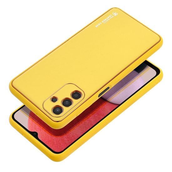 Obal / kryt na Samsung Galaxy A13 5G / A04S žlutý - Forcell LEATHER Case