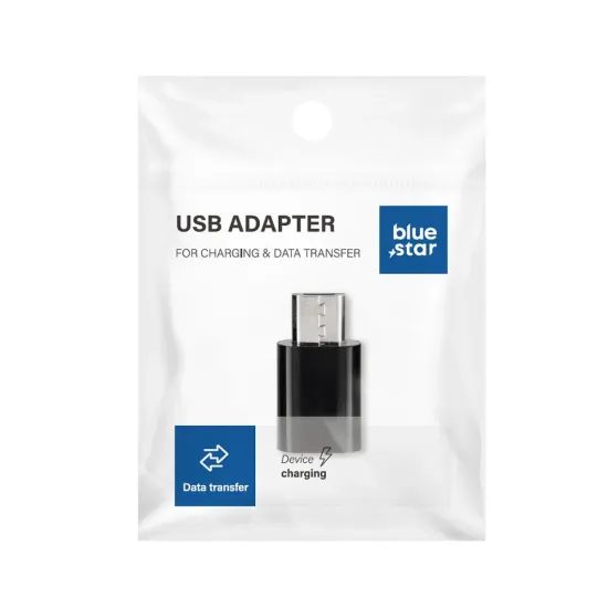 Adapter Type C / Micro USB černý - Blue Star
