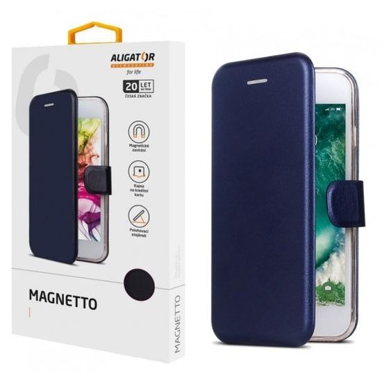 Pouzdro / obal na Aligator S6000 modré - knížkové Magnetto Aligator
