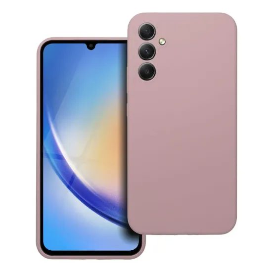Obal / kryt na Samsung Galaxy A34 5G ružový - Silicone Case 2mm