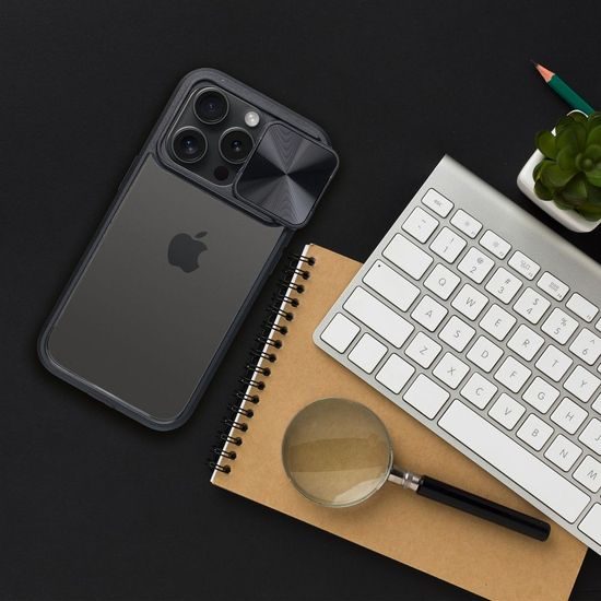 Obal / kryt na Apple iPhone X / XS černý - SLIDER