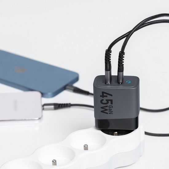 Forcell F-Energy cestovní nabíječka s porty USB-C a USB-A - 4A 45W s funkcí PD a Quick Charge 4.0