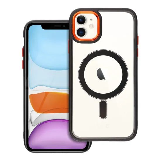 Obal / kryt na Apple iPhone 11 černo-zlatý s MagSafe - Color Edge Mag