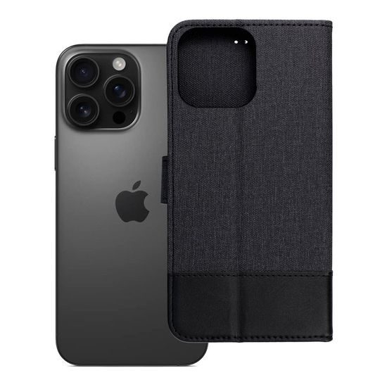 Pouzdro / obal na Apple iPhone 16 Pro Max černé - knížkové GOMMA