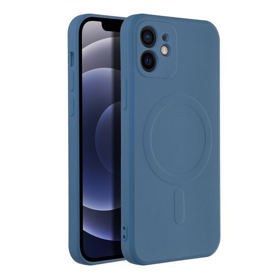Obal / kryt na Apple iPhone 12 modrý - Sillicone Mag Cover