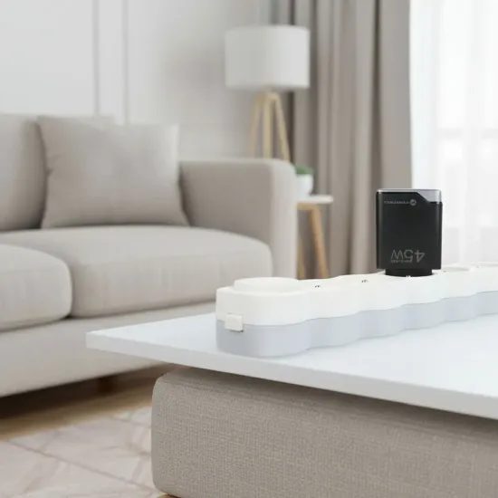 Ultra tenký síťový adaptér GaN III 2 x Type C PD QC4.0 3A 45W černý - FORCELL F-ENERGY