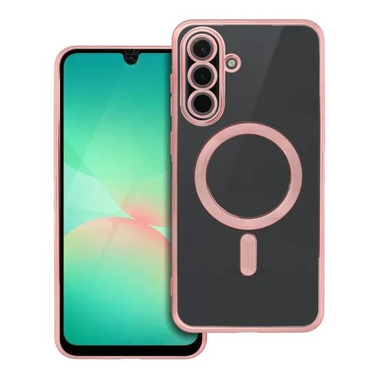Obal / kryt na Samsung Galaxy A56 s podporou MagSafe růžový - ELECTRO MAG COVER