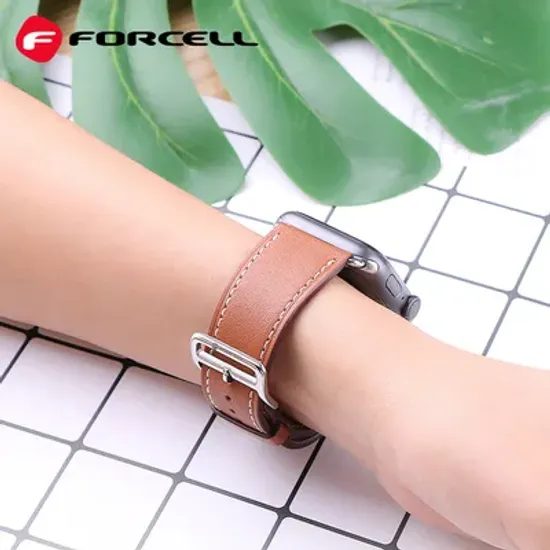 Silikonový řemínek na APPLE Watch 38 / 40 / 41 mm hnědý - FORCELL F-DESIGN FA20 eco