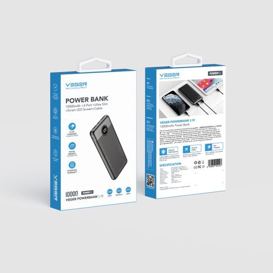Power banka VEGER - 10 000 mAh