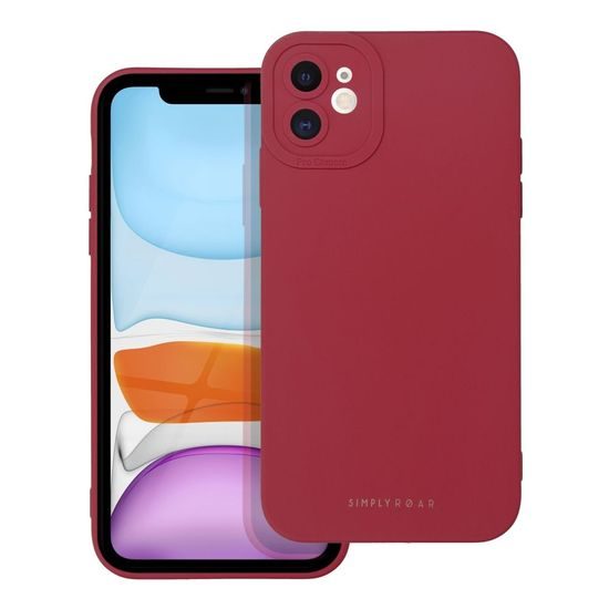 Obal / kryt na Apple iPhone 11 červené - Roar Round Corner Magnetic Flip Case