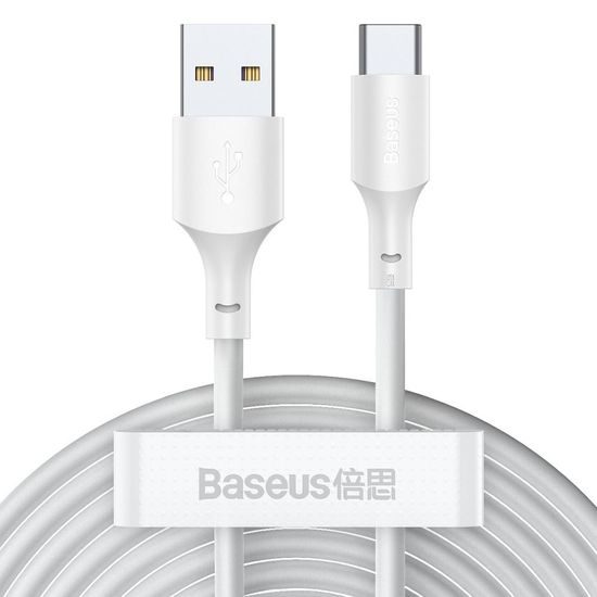 Kabel USB typu C, 2,4A , TZCALZJ-02, 1,5m, bílý - Baseus