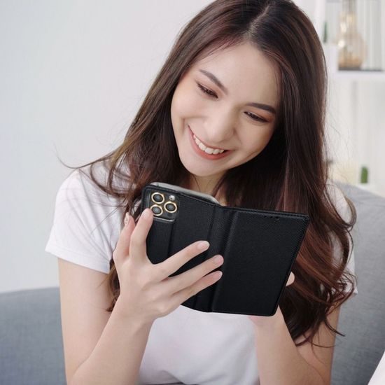 Puzdro / obal pre Xiaomi Redmi 7 čierne - kniha SMART
