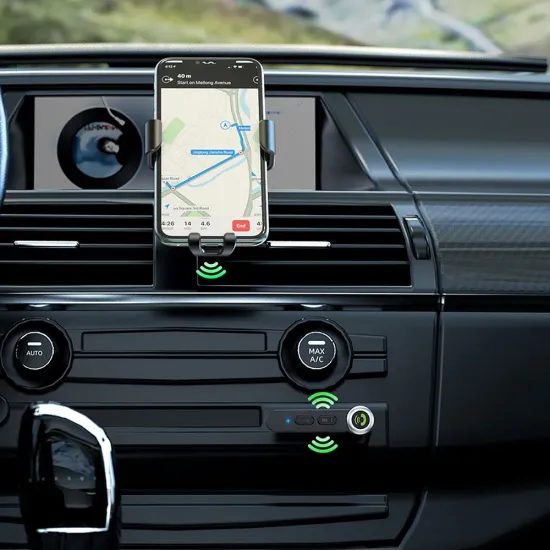 Bezdrátový přenašeč audia, AUX na Bluetooth, 3,5mm konektor, E58, černý - Hoco