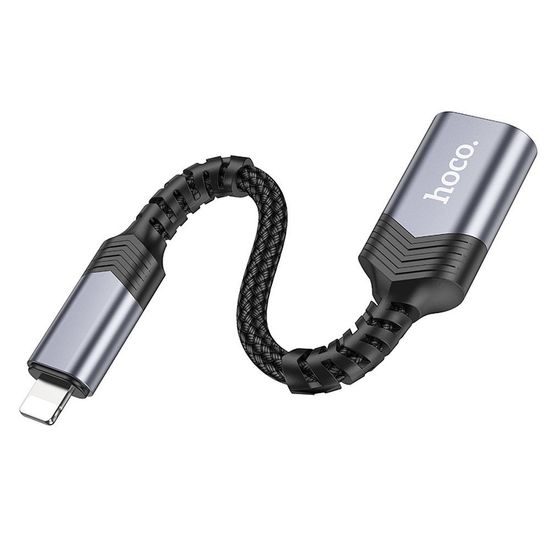 Adaptér Lightning (samec) / USB-A (samice) černý - HOCO
