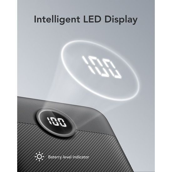 Powerbanka L20S 20 000mAh LCD, rychlonabíjecí 20W bílá - VERGER