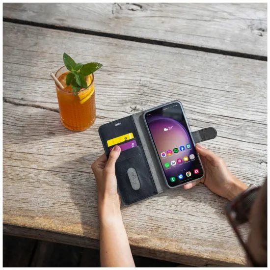 Pouzdro / obal na Vivo V50 Lite černé - knížkové FIXED Opus