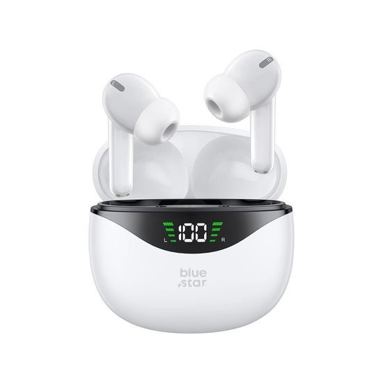 Bezdrátová sluchátka TWS model T60 bílé - Blue Star