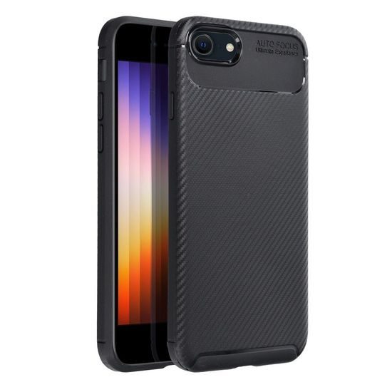 Obal / kryt na Apple iPhone 7 / 8 / SE 2020 / SE 2022 černý - CARBON Premium Case