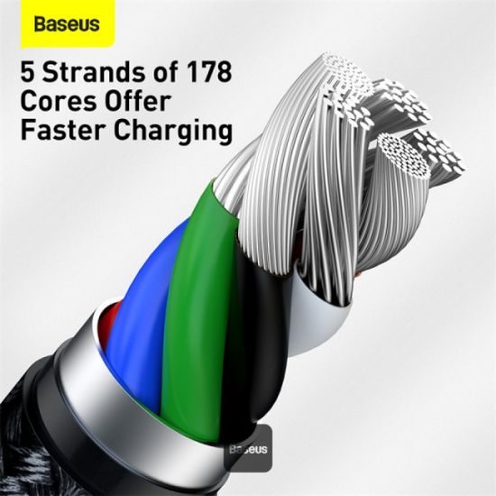 Datový / nabíjecí kabel USB-C na Lightning 0,25m PD 20W černý - BASEUS Cafule