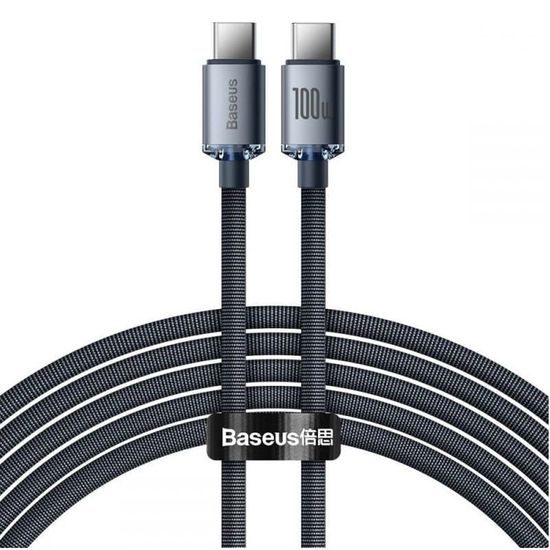 Datový kabel USB C na USB C 100W 2m černý - Baseus