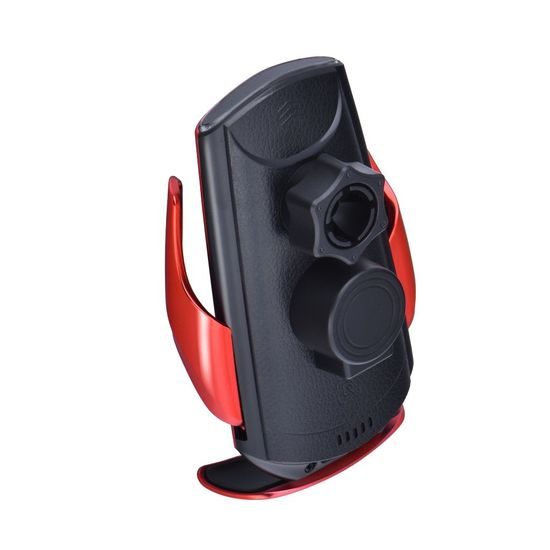 Držák do auta Forcell HS1, bezdrátové nabíjení 15W, senzor rozevírání, magnet. adaptér, červený