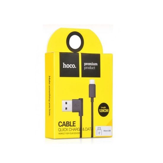 HOCO USB kábel tvaru L UPM10 micro USB 1,2M čierny