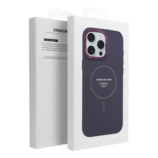 Obal / kryt na Samsung Galaxy S25 PLUS fialový - Frame MagCover