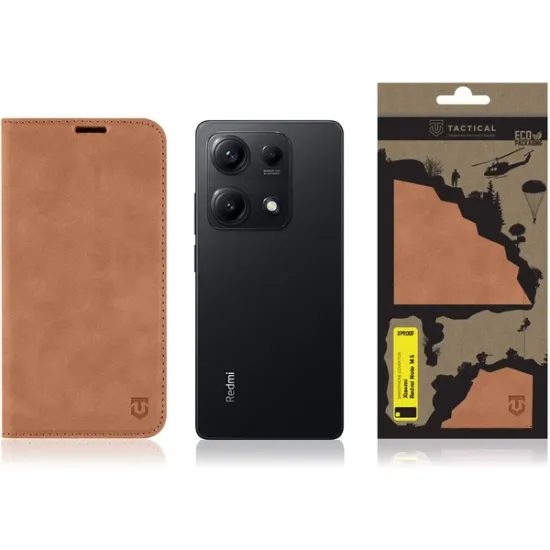 Pouzdro / obal na Xiaomi Redmi Note 14s hnědé - knížkové Tactical Xproof