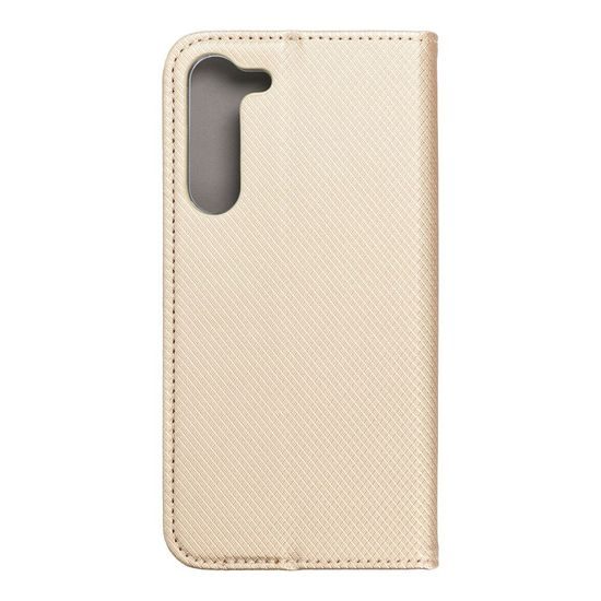 Puzdro / obal na Samsung Galaxy S23 PLUS zlaté - kniha Smart Case