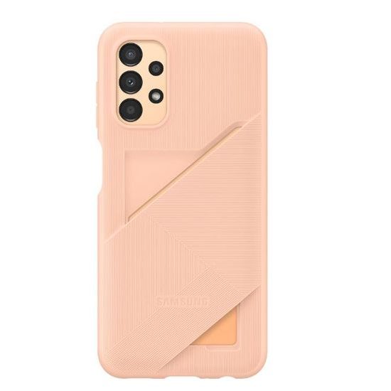 Obal / kryt pre Samsung Galaxy A13 5G s vreckom na kartu - ružový originál Samsung