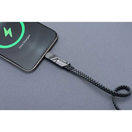 Kabel 4v1 USB C / USB A do USB C / Lightning Forcell F-Energy QC PD 3A 60W 1 m C241 chrom