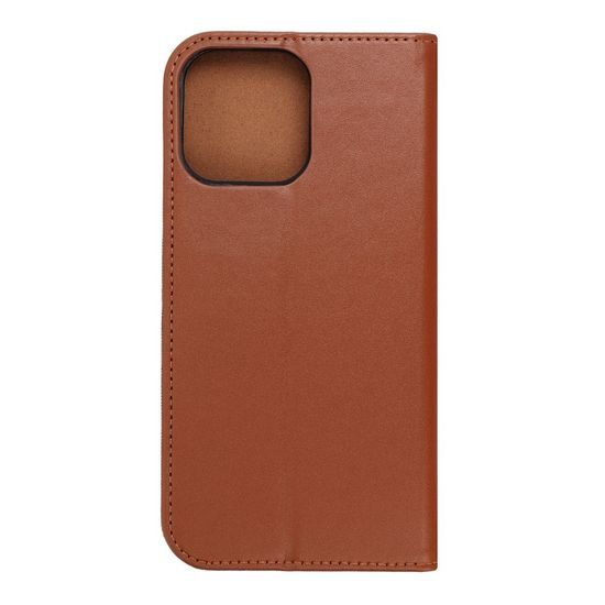Pouzdro / obal na Apple iPhone 14 Pro Max hnědé - knížkové Leather case