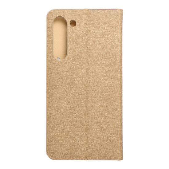 Puzdro / obal na Samsung Galaxy S23 Plus zlatý - kniha LUNA Book