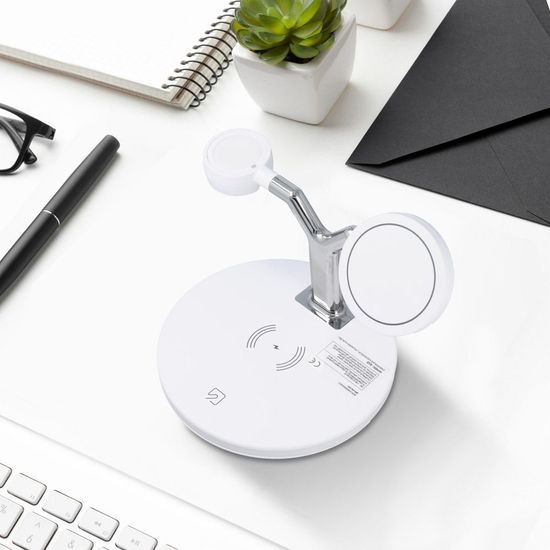 Bezdrátová nabíječka 3 v 1 25W s podporou MagSafe bílá