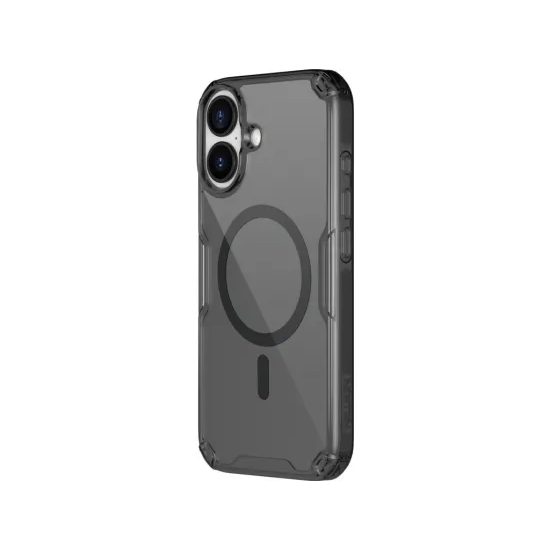 Obal / kryt na Apple iPhone 17 průhledný-černý - Nillkin Nature TPU PRO Magnetic