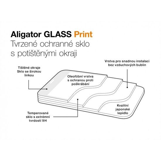 Tvrdené / ochranné sklo pre Vivo Y70 čierne - Aligator 5D Full adhesive