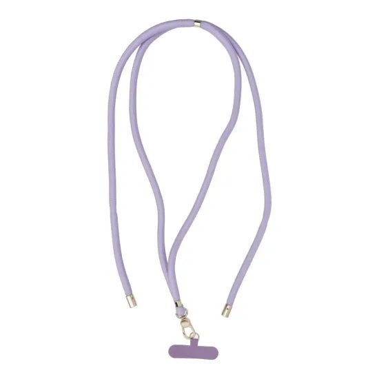 Přívěsek SWING na telefon s nastavitelnou délkou / délka šňůrky 165cm (max 82,5cm ve smyčce) / na rameno nebo krk - fialový