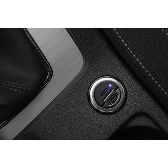 Autonabíječka 2xUSB-C výstupem v miniaturním provedení, podpora PD, 30W, černá - FIXED