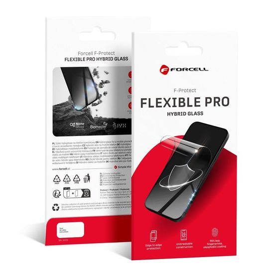 Tvrzené / ochranné sklo Apple iPhone 7 / 8 / SE 2020 4,7" černé - Forcell Flexible Hybrid Glass 5D
