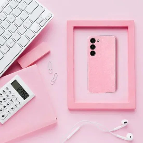 Obal / kryt na Samsung Galaxy A17 růžový - Clear Case 2 mm