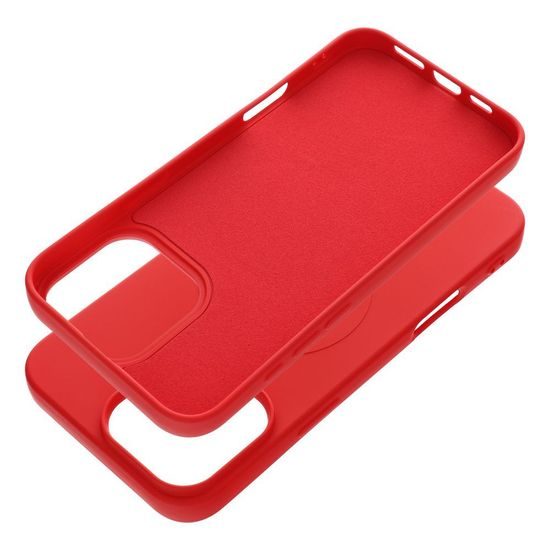 Obal / kryt na Apple iPhone 16 Pro Max červený - SILICONE MAG COVER