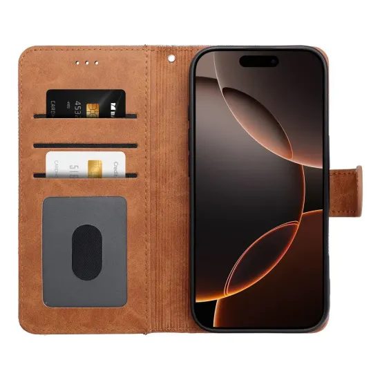 Pouzdro / obal na Apple iPhone 16 Pro modré - knížkové Jeans