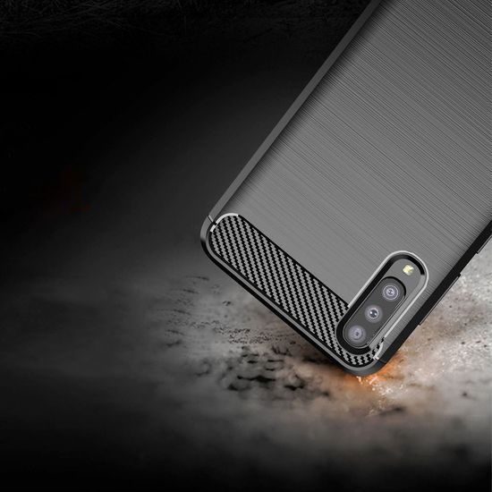 Obal / kryt na Samsung Galaxy A70 černý - Forcell CARBON