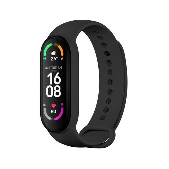 Silikonový řemínek na Xiaomi Mi Band 5 / 6 / 7 černý