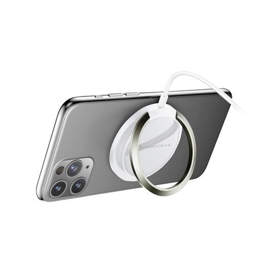 PowerPod bezdrátová nabíječka s kruhem/podstavcem bílá - FORCELL F-ENERGY