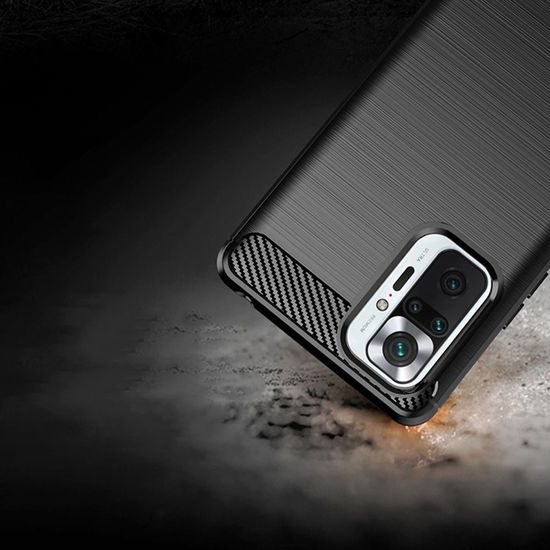 Obal / kryt pre Xiaomi Redmi Note 10 5G čierny - Forcell CARBON