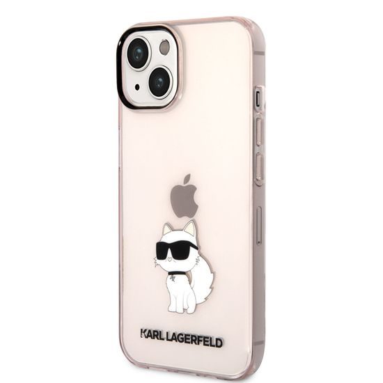 Puzdro / obal na Apple iPhone 14 Plus ružové - Karl Lagerfeld IML Choupette NFT